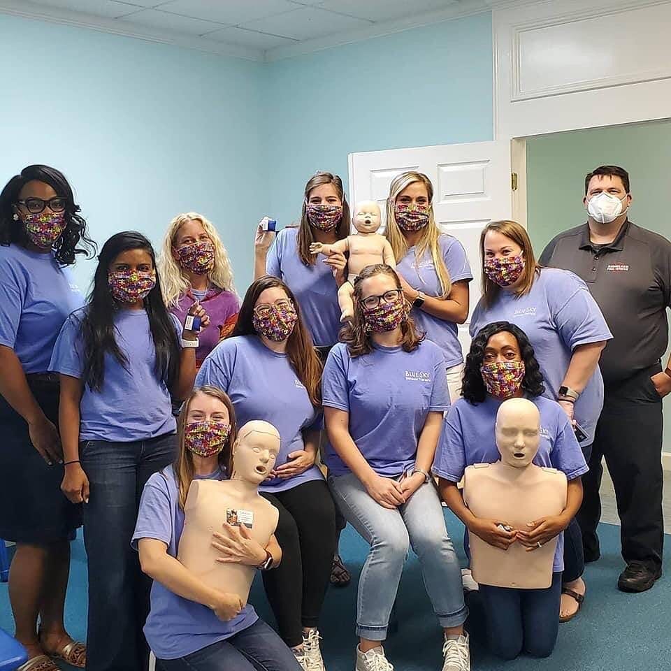 Group CPR class students